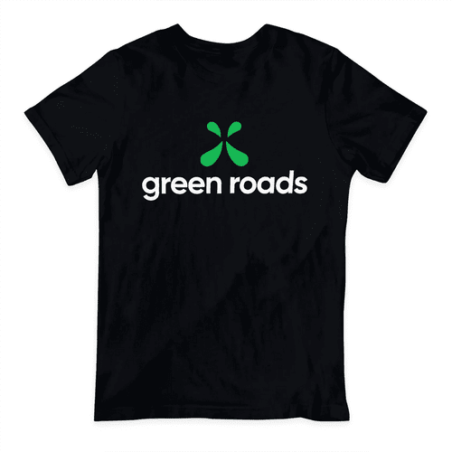 Green Roads Black T-Shirt - Medium
